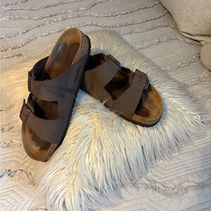 Birkenstock Dark Brown Double Strap Sandals
